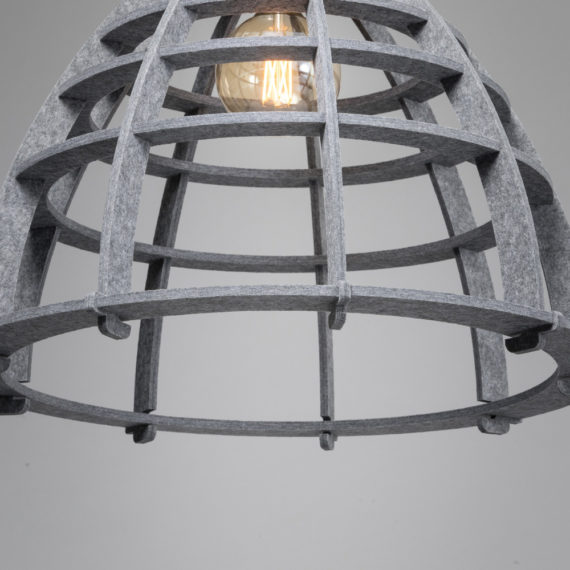 No.19XL hanglamp PET Felt Light Grey  60cm by Olaf Weller
