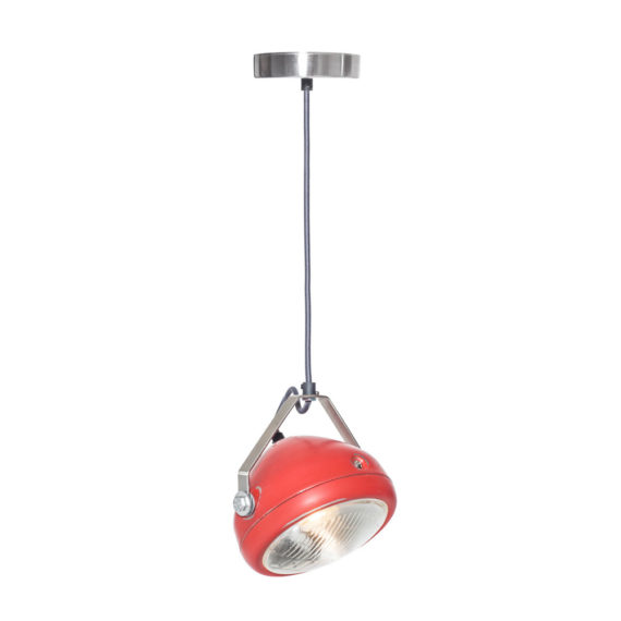 No.5 Hanglamp vintage koplamp rood